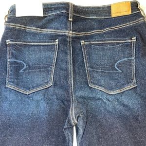 American Eagle super high rise flare jeans, 10 short. New with tags.